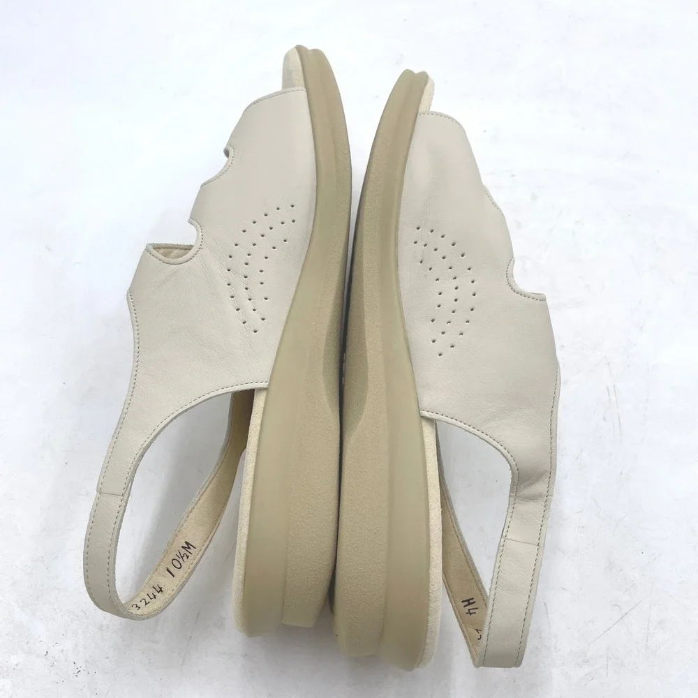 SAS Trio II Bone Leather Slingback‎ Comfort Sandals Womens 10.5 M Made in USA